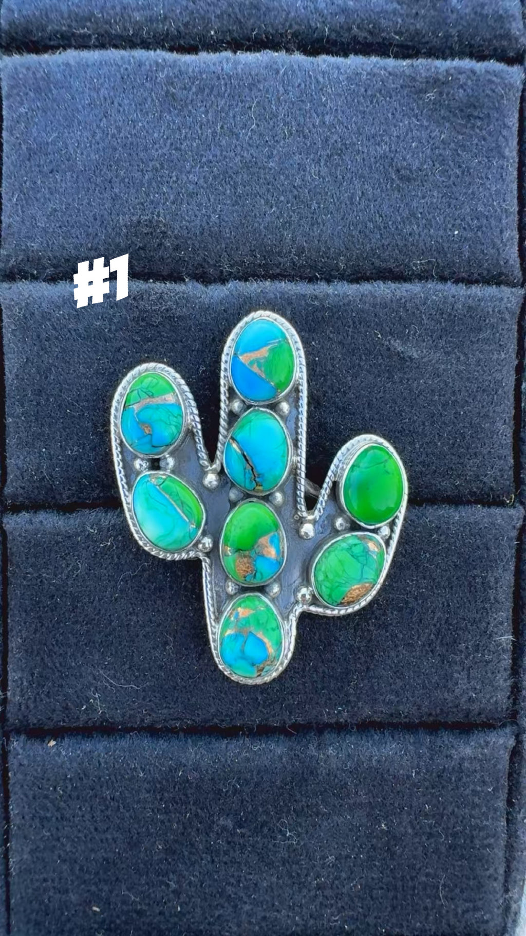 ICE BLUE DAHLIA/PEACOCK DAHLIA DROP: Dyed Kingman Sterling Silver Pieces
