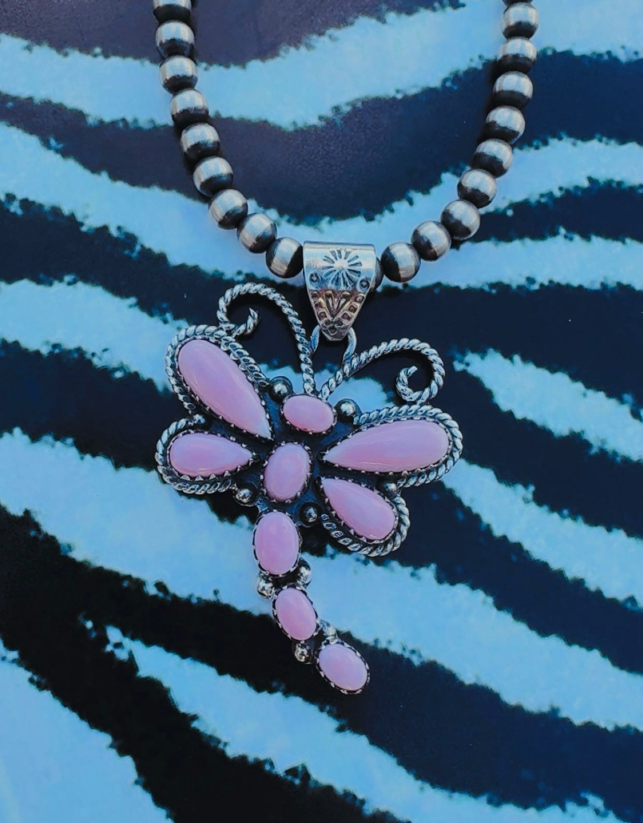 PINK CONCH/NATIVE PEARLS MINI DROP: Sterling Silver Pieces