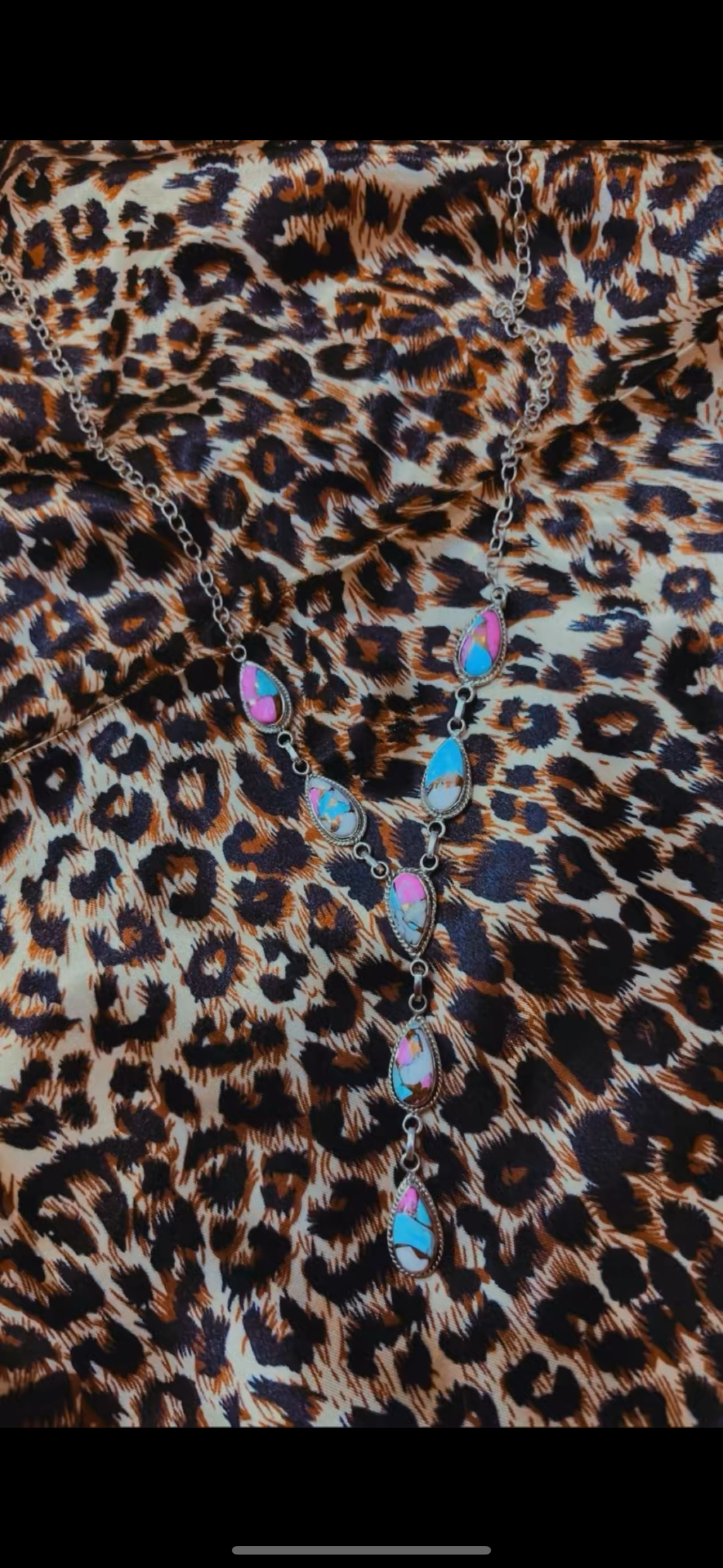 COTTON CANDY DAHLIA DROP: Dyed Kingman Sterling Silver Pieces