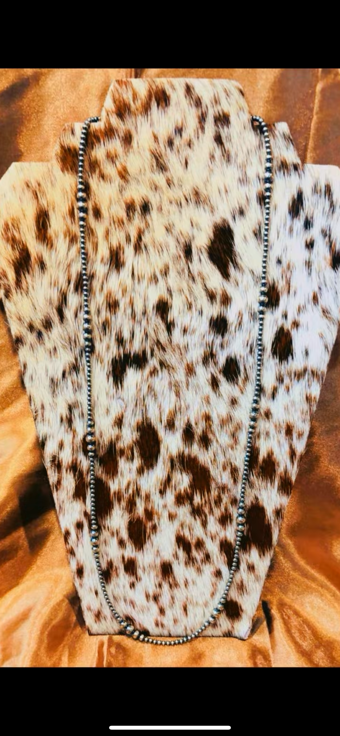 NAVAJO STRUNG 30” GRADUATED PEARLS: Finished in New Mexico 3-6mm