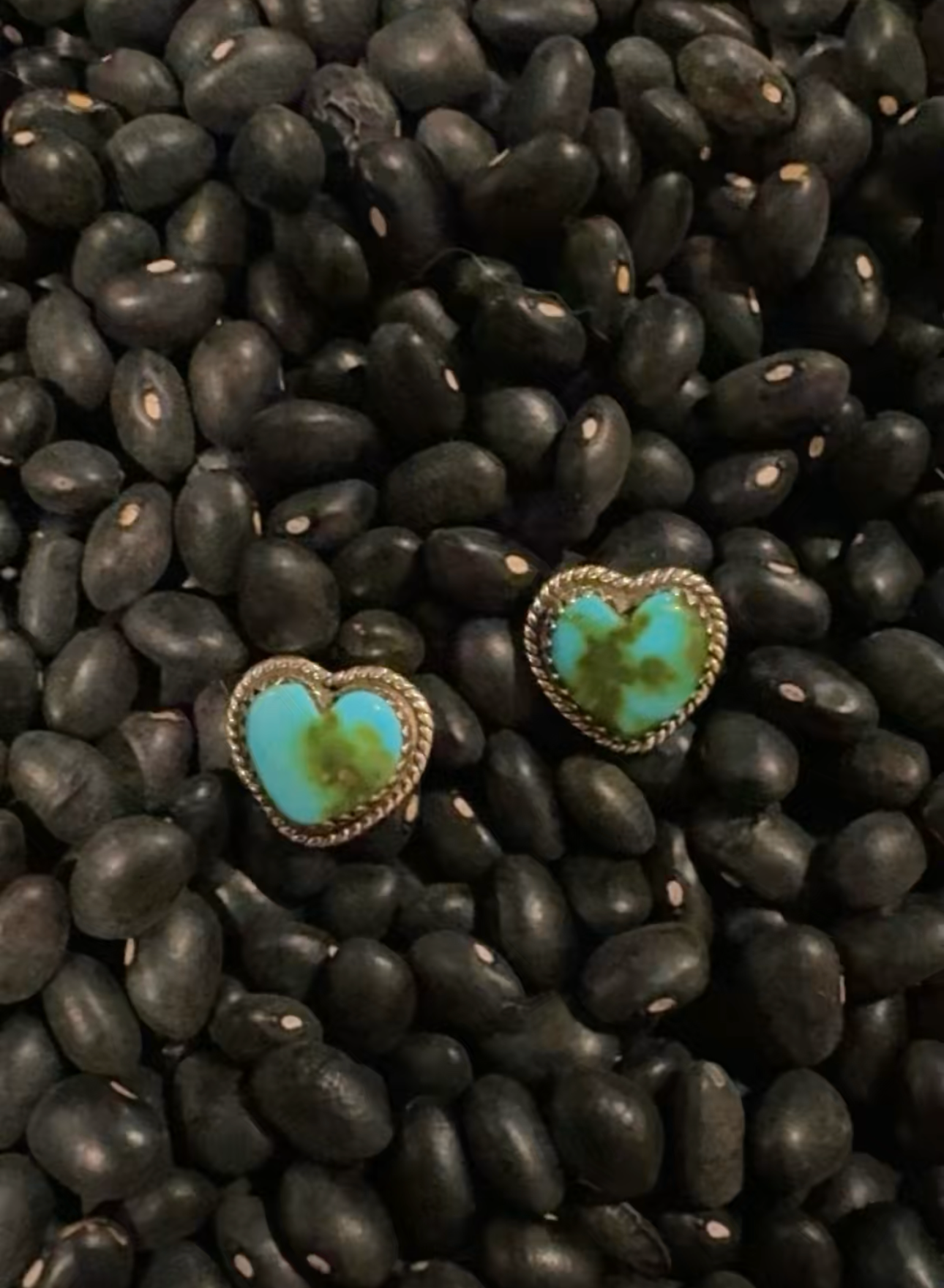 Sonoran Gold Heart Post Back Studs Sterling Silver