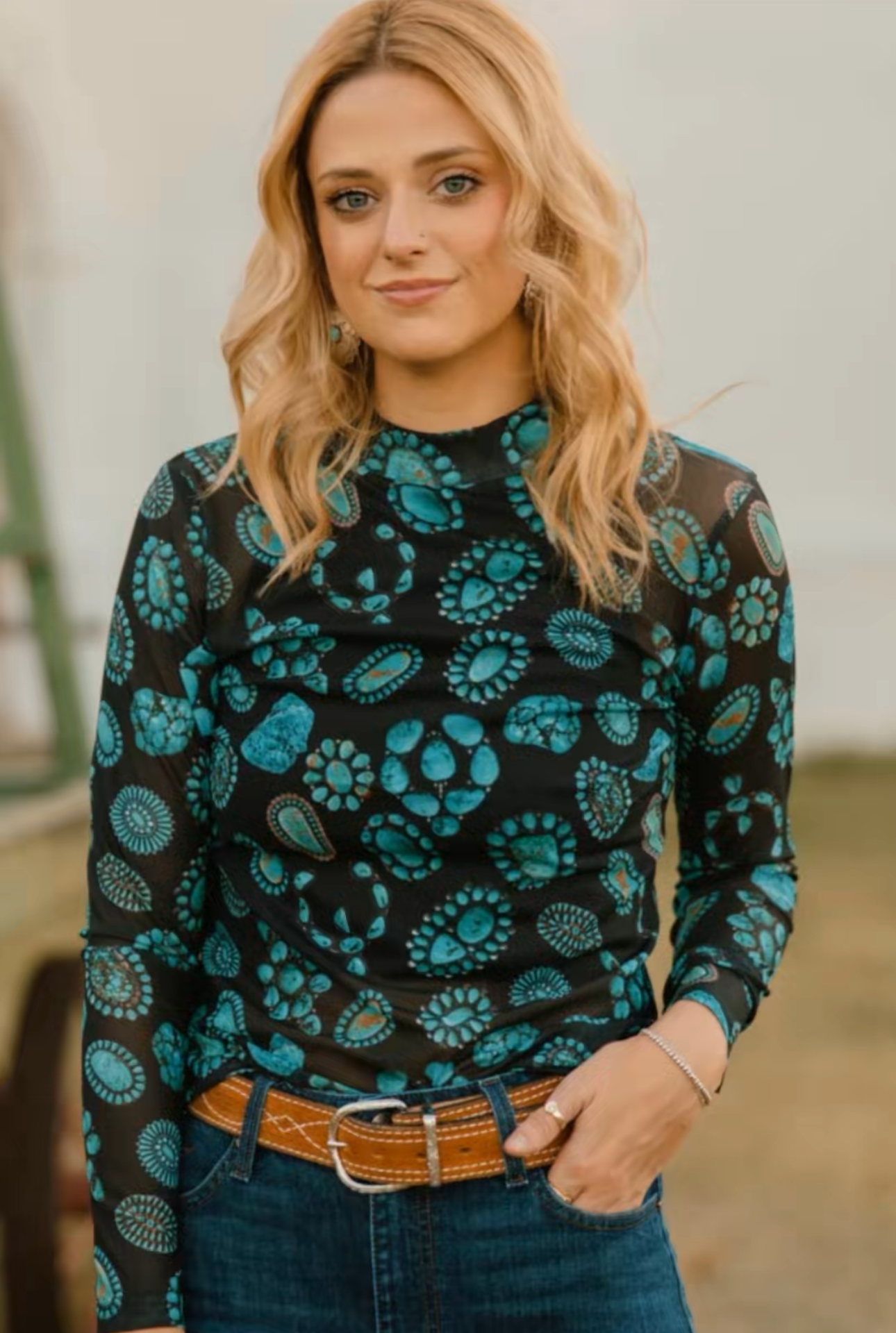 TURQUOISE JUNKIE MESH TOP: Pre-Order